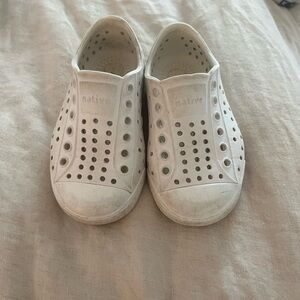 Native White Sneakers Comfortable Slip-On Design